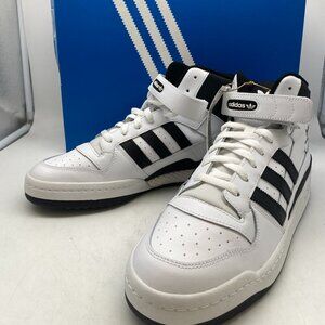 ADIDAS FORUM MID WHITE AND BLACK #FY7939 US MEN'S SIZE 13
